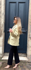 Blazer vert – Détails dentelle